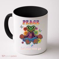 Hippie Yoga Gift Let That Shit Go Buddha Frog Gift Coffee Mug thumb 0