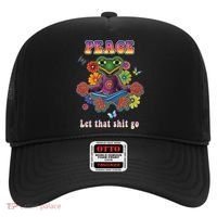 Hippie Yoga Gift Let That Shit Go Buddha Frog Gift Hat thumb 0