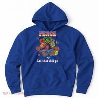 Hippie Yoga Gift Let That Shit Go Buddha Frog Gift Hoodie thumb 0