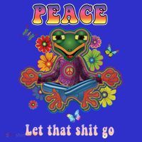 Hippie Yoga Gift Let That Shit Go Buddha Frog Gift Sweatshirt thumb 3