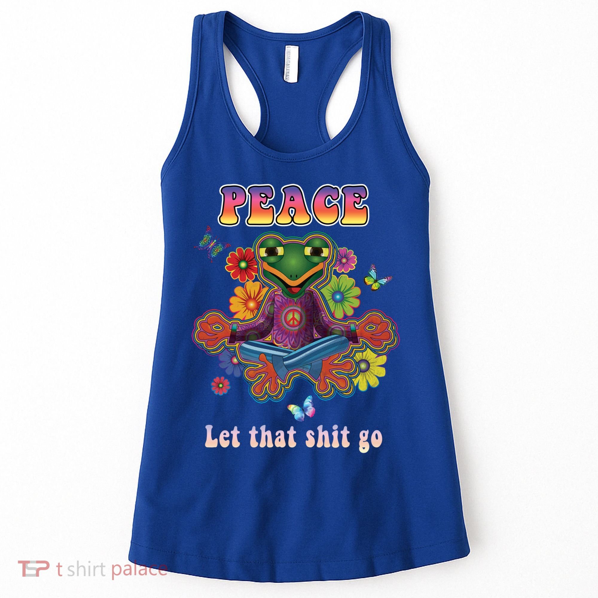 Hippie Yoga Gift Let That Shit Go Buddha Frog Gift Women's Tank Top