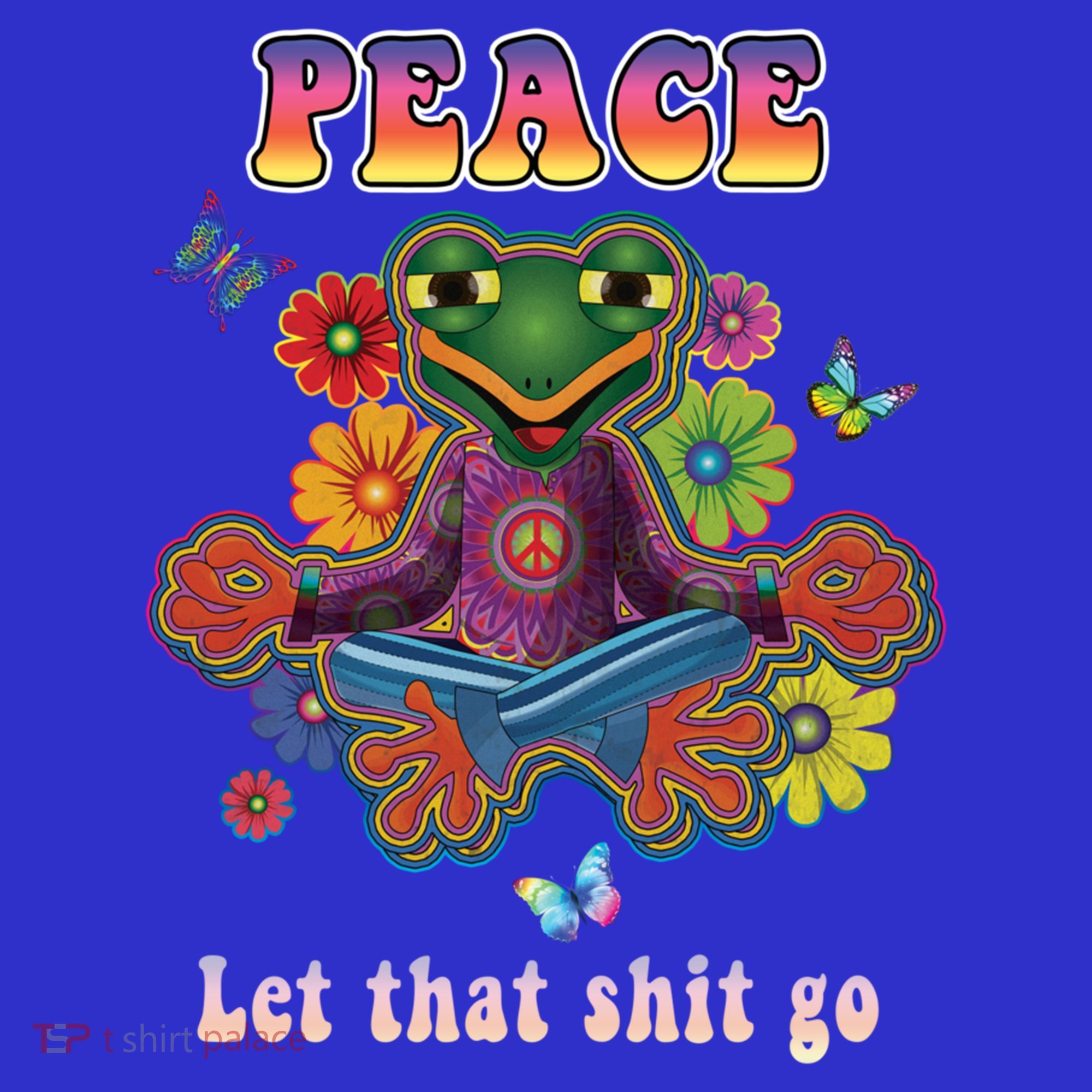 Hippie Yoga Gift Let That Shit Go Buddha Frog Gift Women's Tank Top
