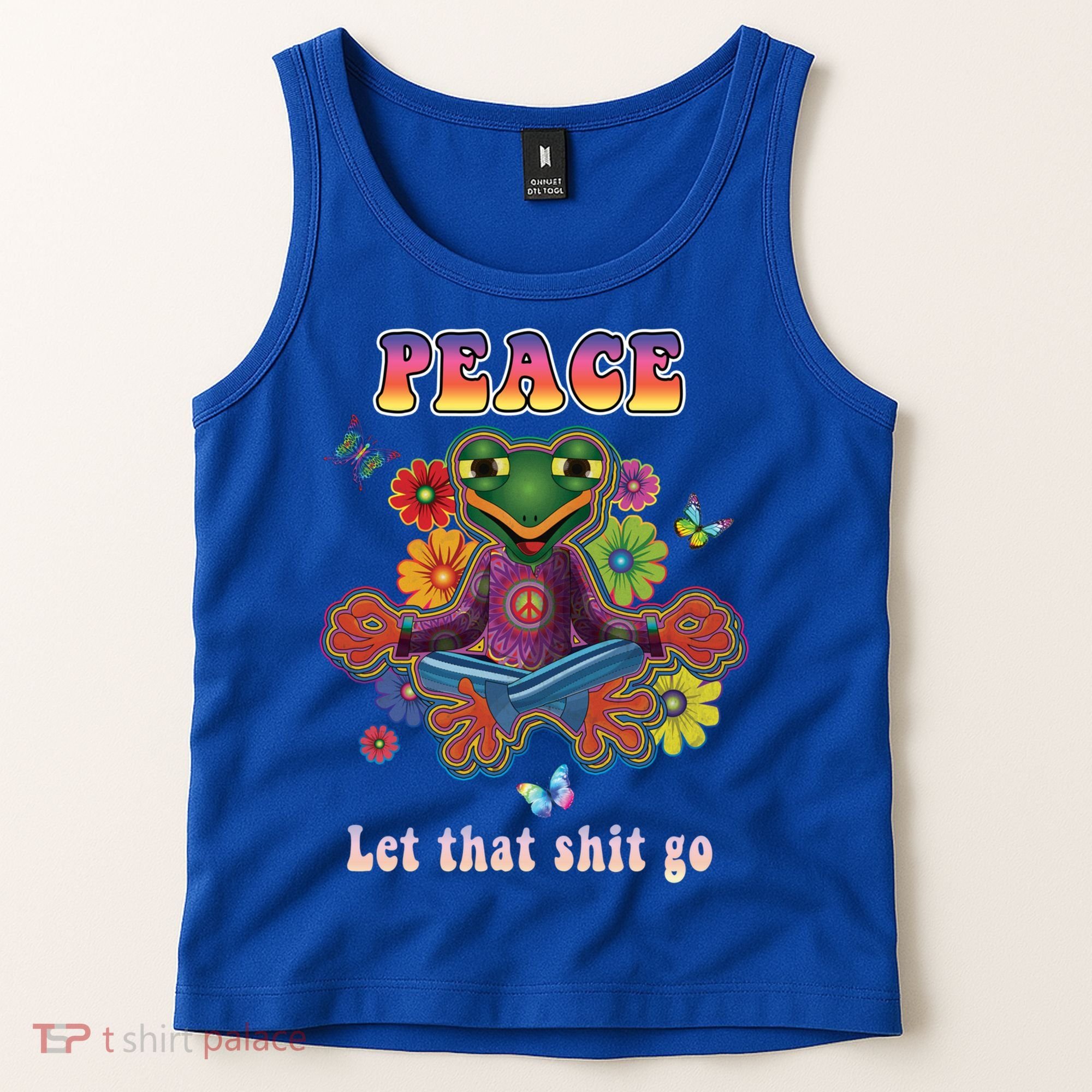 Hippie Yoga Gift Let That Shit Go Buddha Frog Gift Tank Top