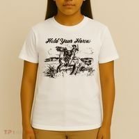 Hold Your Horses Rodeo Western Cowboy Retro Gift T-Shirt thumb 4