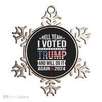 Hell Yeah! I Voted Trump Ornament thumb 0