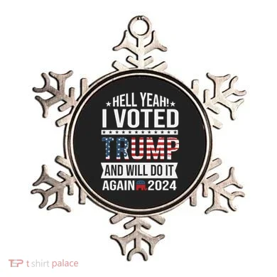 Hell Yeah! I Voted Trump Ornament