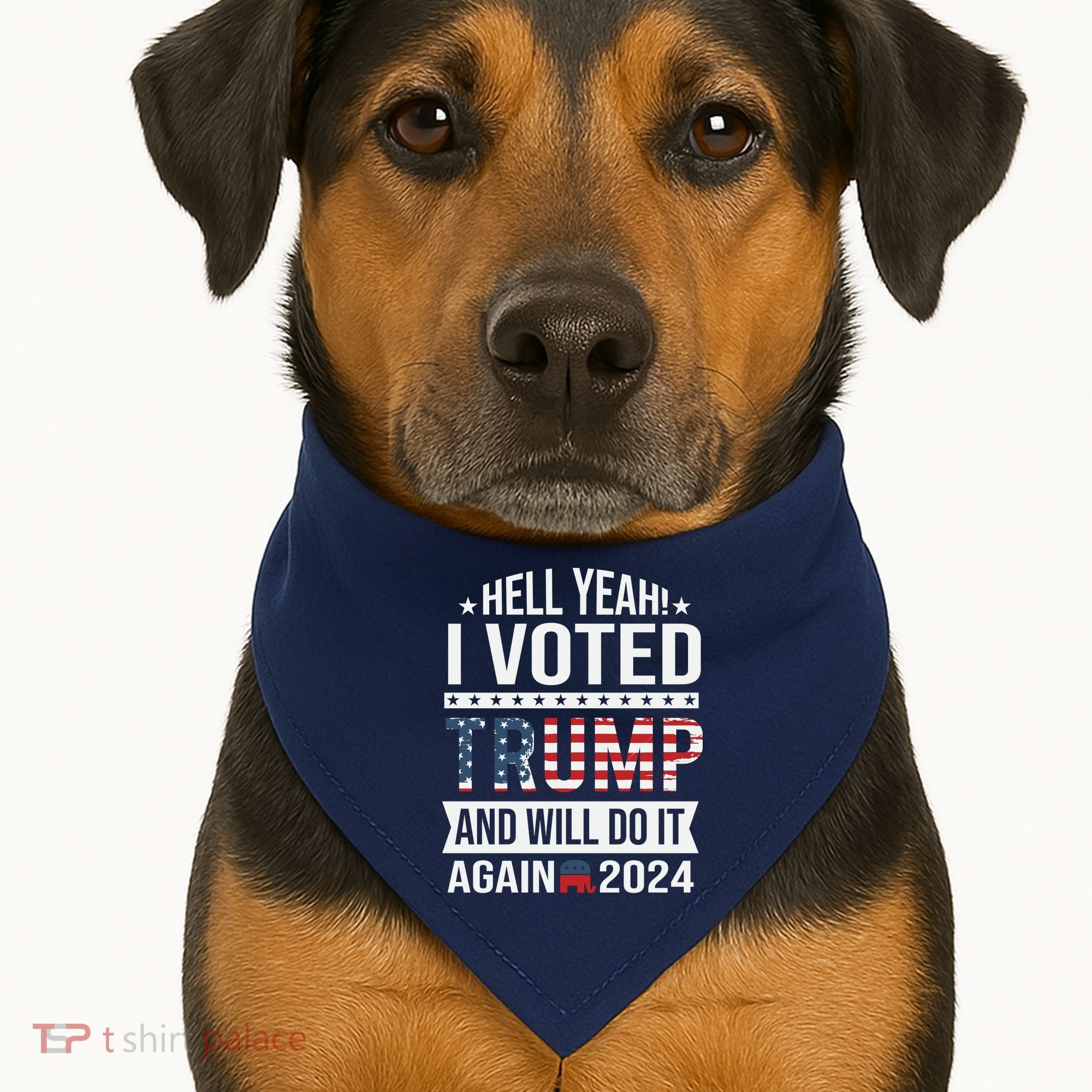 Hell Yeah! I Voted Trump USA-Made Doggie Bandana