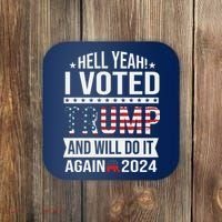 Hell Yeah! I Voted Trump Coaster thumb 0