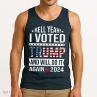 Hell Yeah! I Voted Trump Tank Top thumb 3