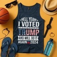 Hell Yeah! I Voted Trump Tank Top thumb 4