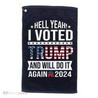 Hell Yeah! I Voted Trump Golf Towel thumb 0