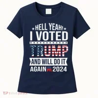 Hell Yeah! I Voted Trump Women's T-Shirt thumb 0