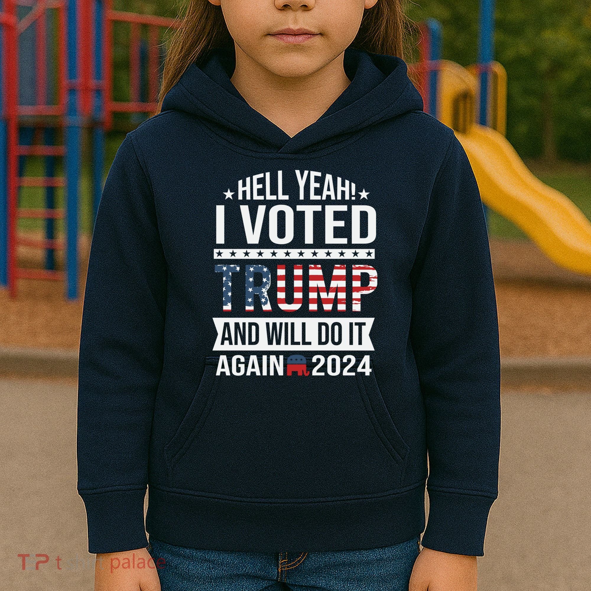 Hell Yeah! I Voted Trump Kids Hoodie