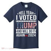 Hell Yeah! I Voted Trump Kids T-Shirt thumb 0