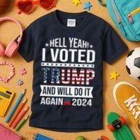Hell Yeah! I Voted Trump Kids T-Shirt thumb 3