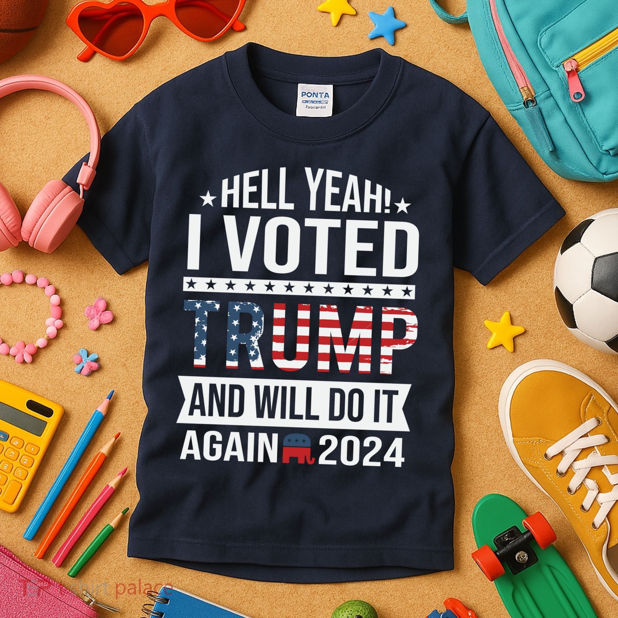 Hell Yeah! I Voted Trump Kids T-Shirt
