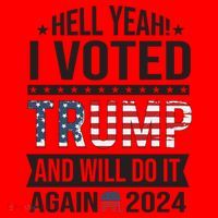 Hell Yeah! I Voted Trump Santa Hat thumb 1