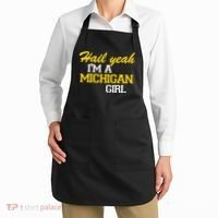 Hail Yeah I'm A Michigan Girl Apron thumb 2