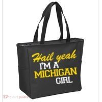 Hail Yeah I'm A Michigan Girl Tote Bag thumb 2