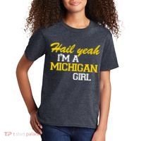 Hail Yeah I'm A Michigan Girl Kids T-Shirt thumb 2
