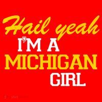 Hail Yeah I'm A Michigan Girl Santa Hat thumb 1
