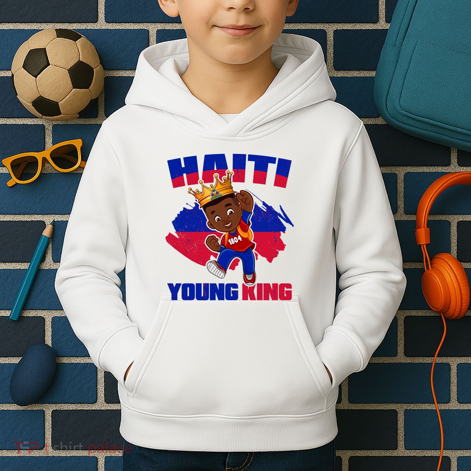 Haiti Young King 1804 Haiti Haitian Independence Kids Hoodie