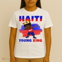 Haiti Young King Haiti Flag Melanin For Black T-Shirt thumb 4