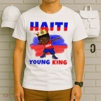 Haiti Young King Haiti Flag Melanin For Black T-Shirt thumb 6