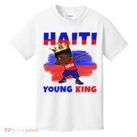 Haiti Young King Haiti Flag Melanin For Black Kids T-Shirt thumb 0