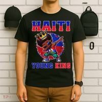 Haiti Young King Haiti Flag Melanin For Black T-Shirt thumb 6