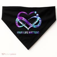 Heart Your Life Matters Suicide Prevention Awareness USA-Made Doggie Bandana thumb 0