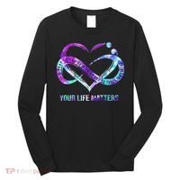 Heart Your Life Matters Suicide Prevention Awareness Long Sleeve Shirt thumb 0