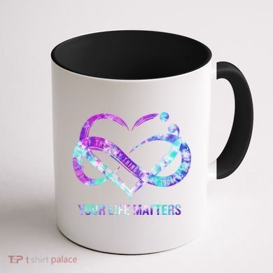 Heart Your Life Matters Suicide Prevention Awareness Coffee Mug back