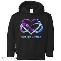 Heart Your Life Matters Suicide Prevention Awareness Toddler Hoodie thumb 0