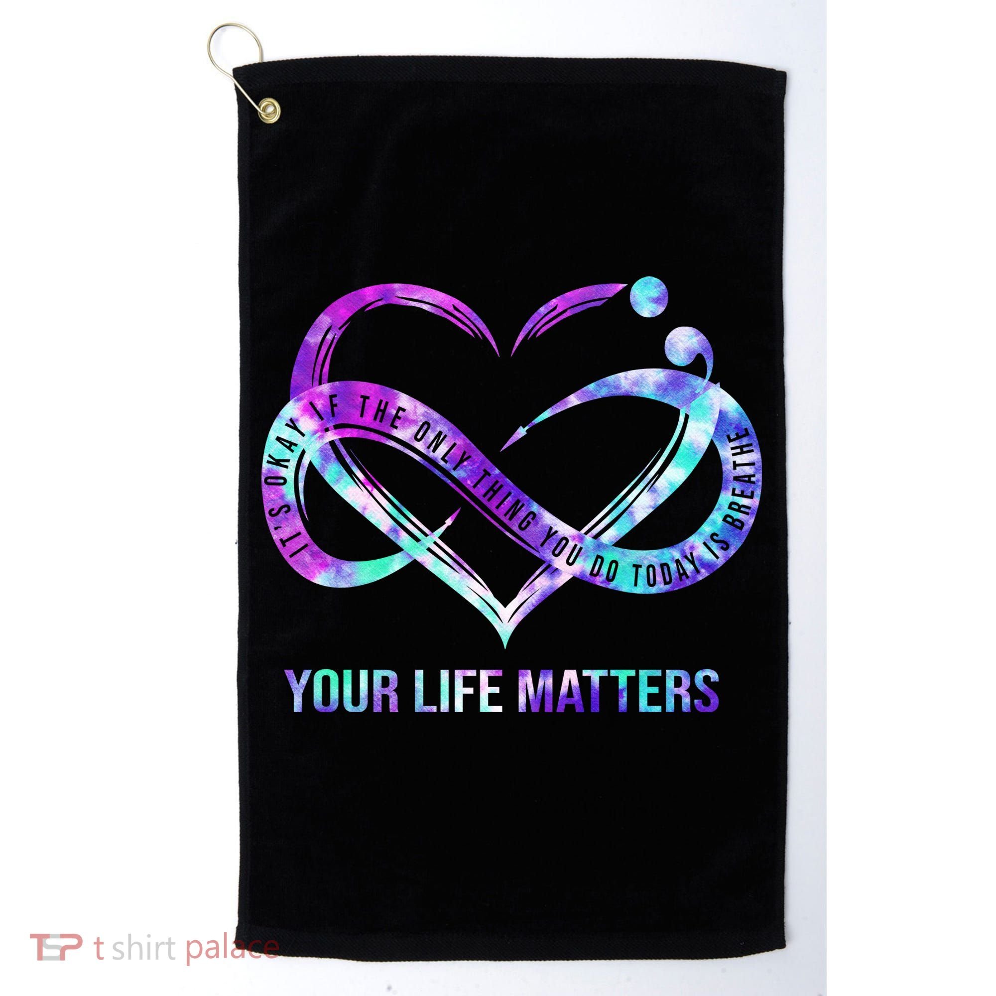 Heart Your Life Matters Suicide Prevention Awareness Golf Towel
