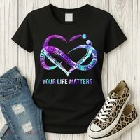 Heart Your Life Matters Suicide Prevention Awareness Women's T-Shirt thumb 3