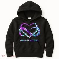 Heart Your Life Matters Suicide Prevention Awareness Kids Hoodie thumb 0