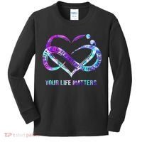 Heart Your Life Matters Suicide Prevention Awareness Kids Long Sleeve Shirt thumb 0