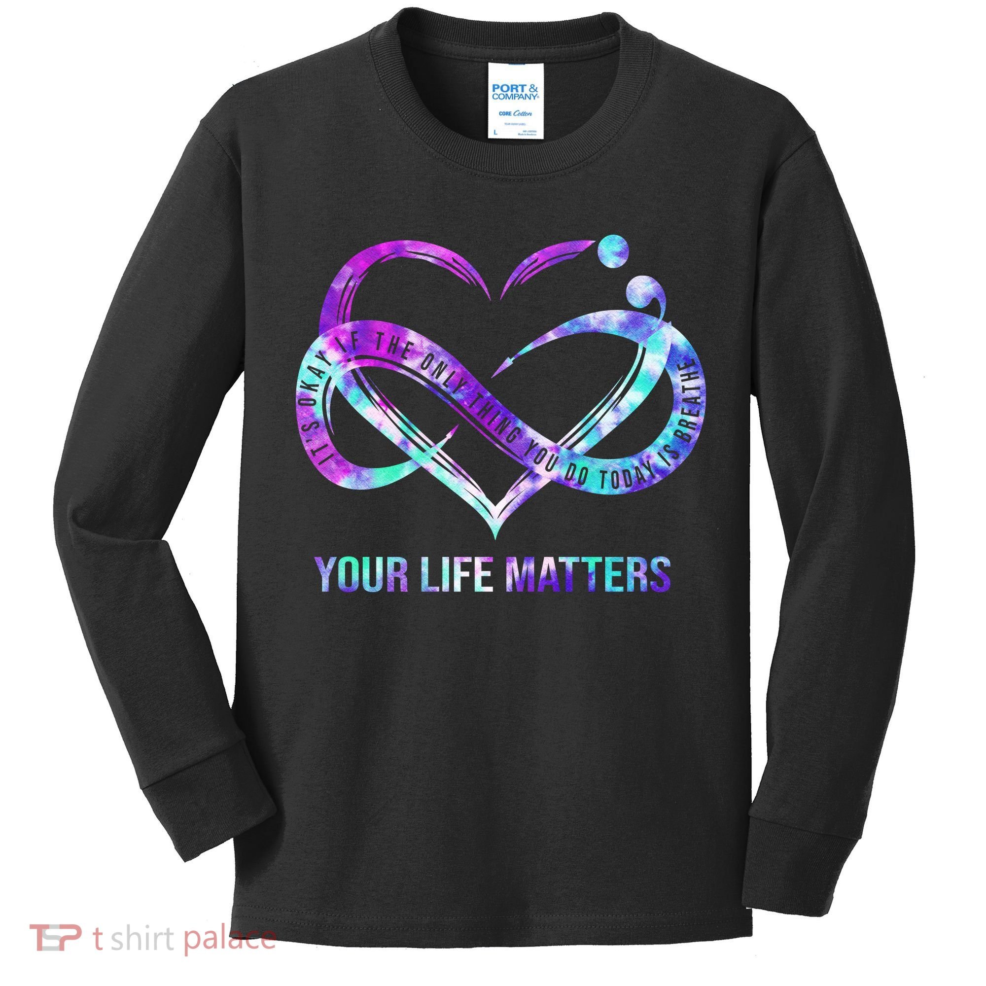 Heart Your Life Matters Suicide Prevention Awareness Kids Long Sleeve Shirt