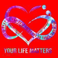 Heart Your Life Matters Suicide Prevention Awareness Santa Hat thumb 1
