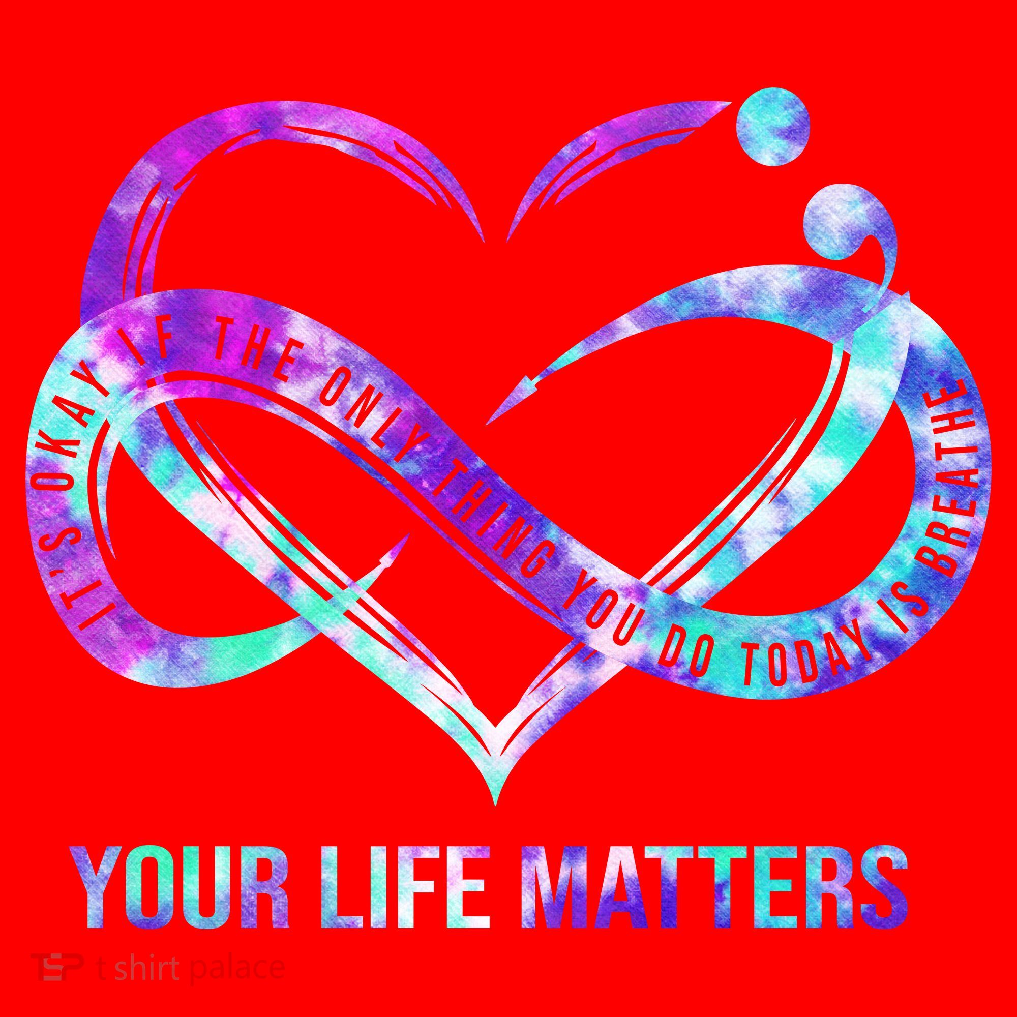 Heart Your Life Matters Suicide Prevention Awareness Santa Hat