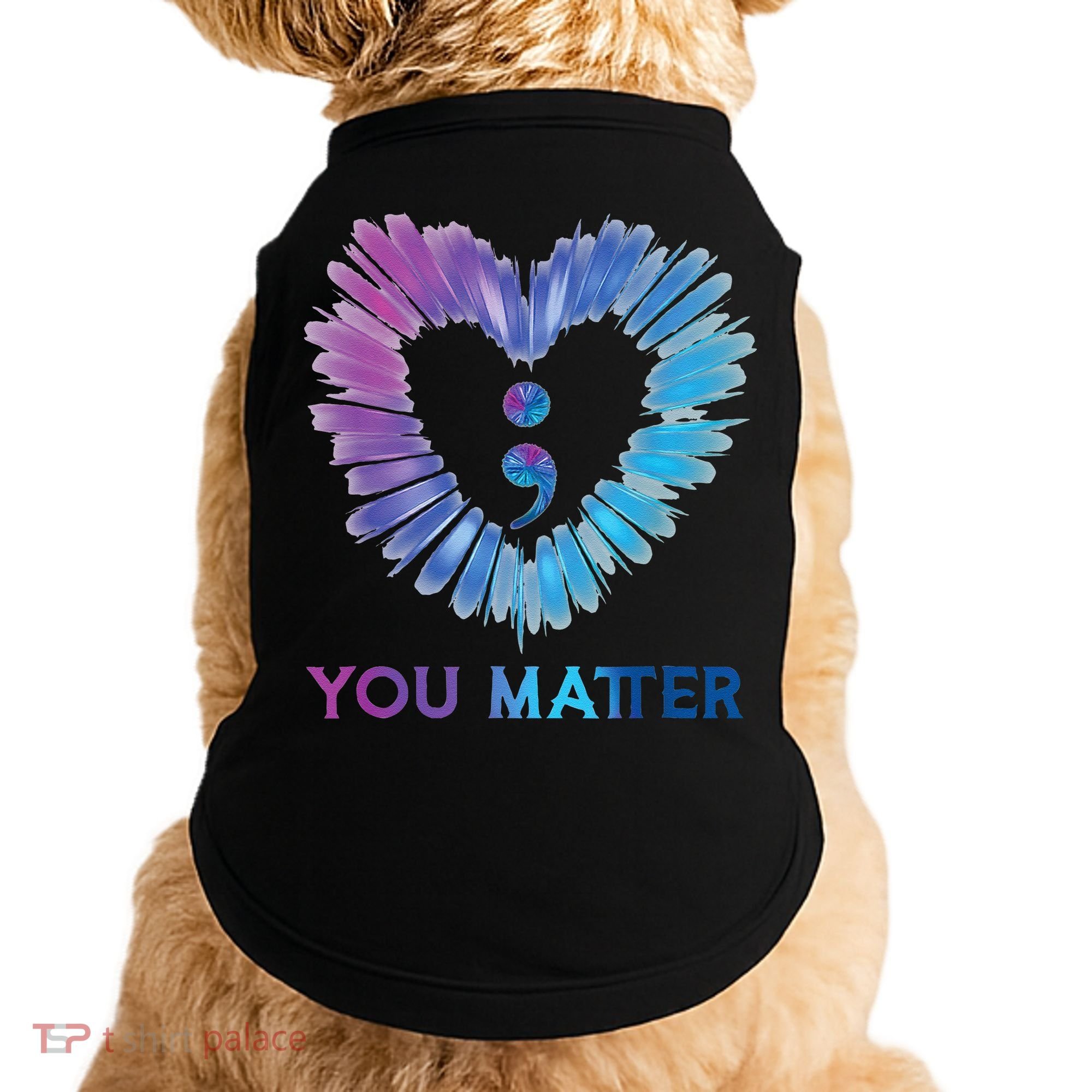 Heart You Matter 988 Suicide Prevention Awareness Doggie Tank