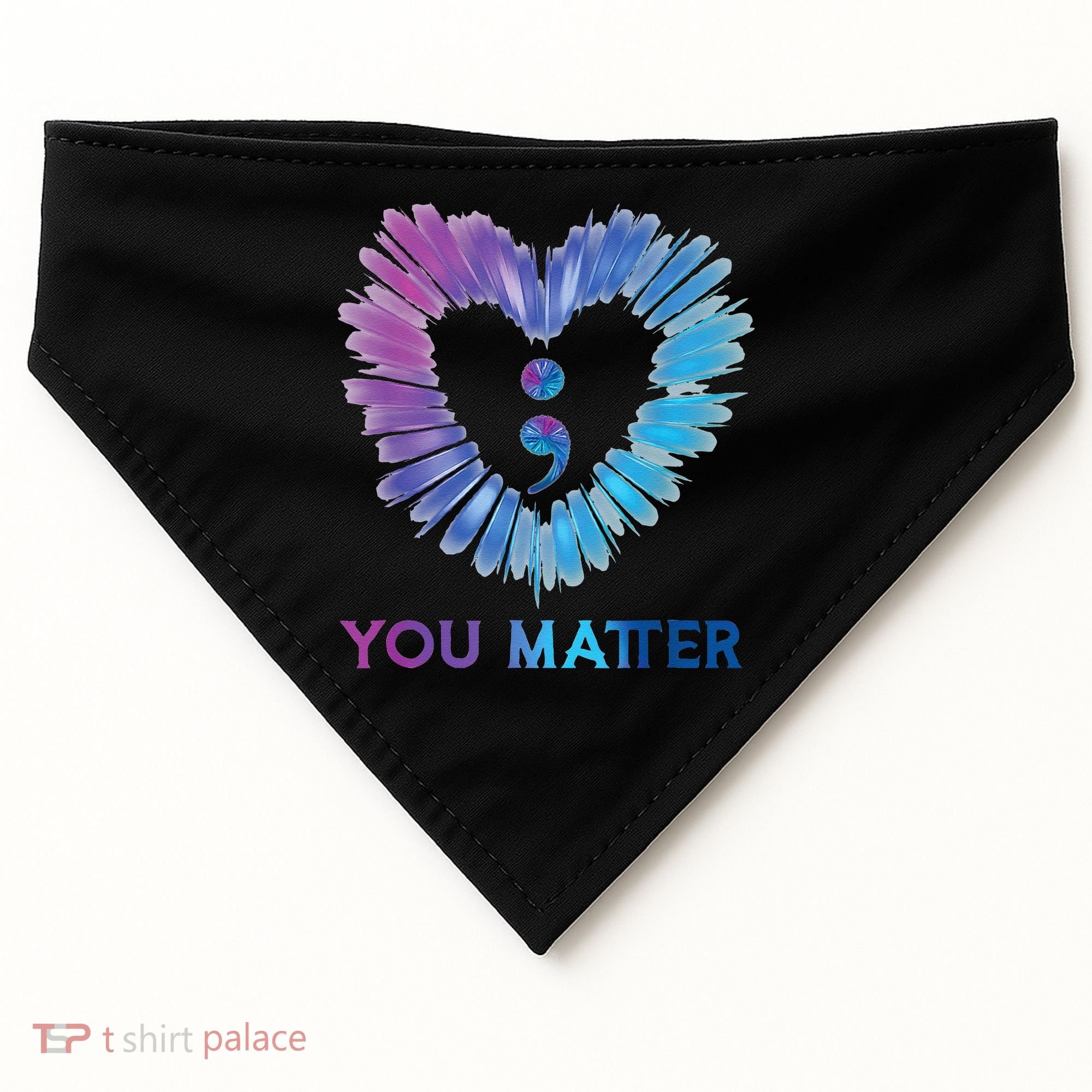 Heart You Matter 988 Suicide Prevention Awareness USA-Made Doggie Bandana