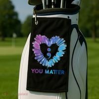 Heart You Matter 988 Suicide Prevention Awareness Golf Towel thumb 2