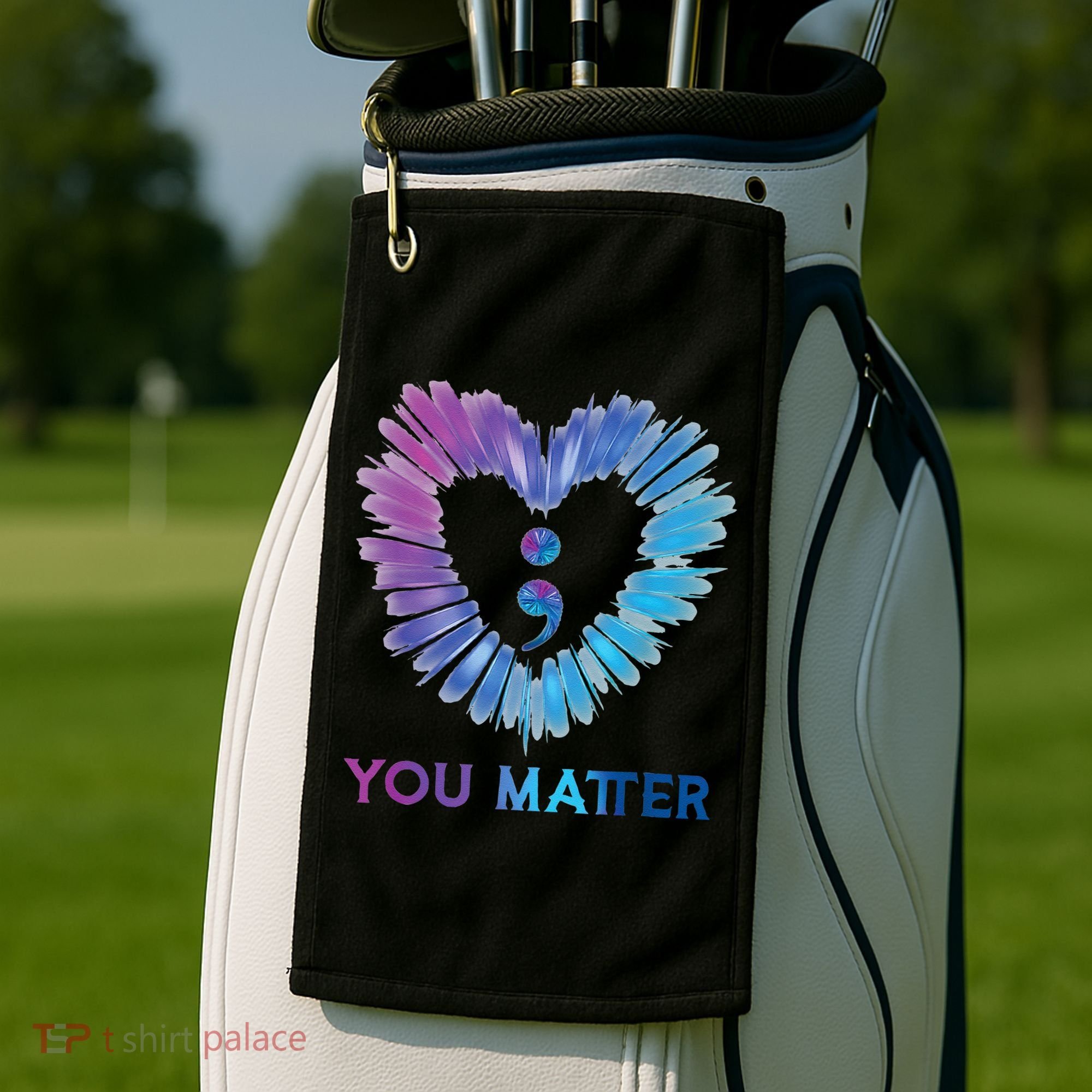 Heart You Matter 988 Suicide Prevention Awareness Golf Towel