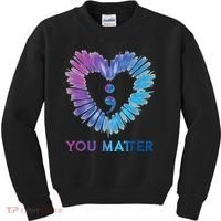 Heart You Matter 988 Suicide Prevention Awareness Kids Sweatshirt thumb 0
