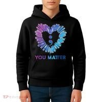 Heart You Matter 988 Suicide Prevention Awareness Kids Hoodie thumb 4