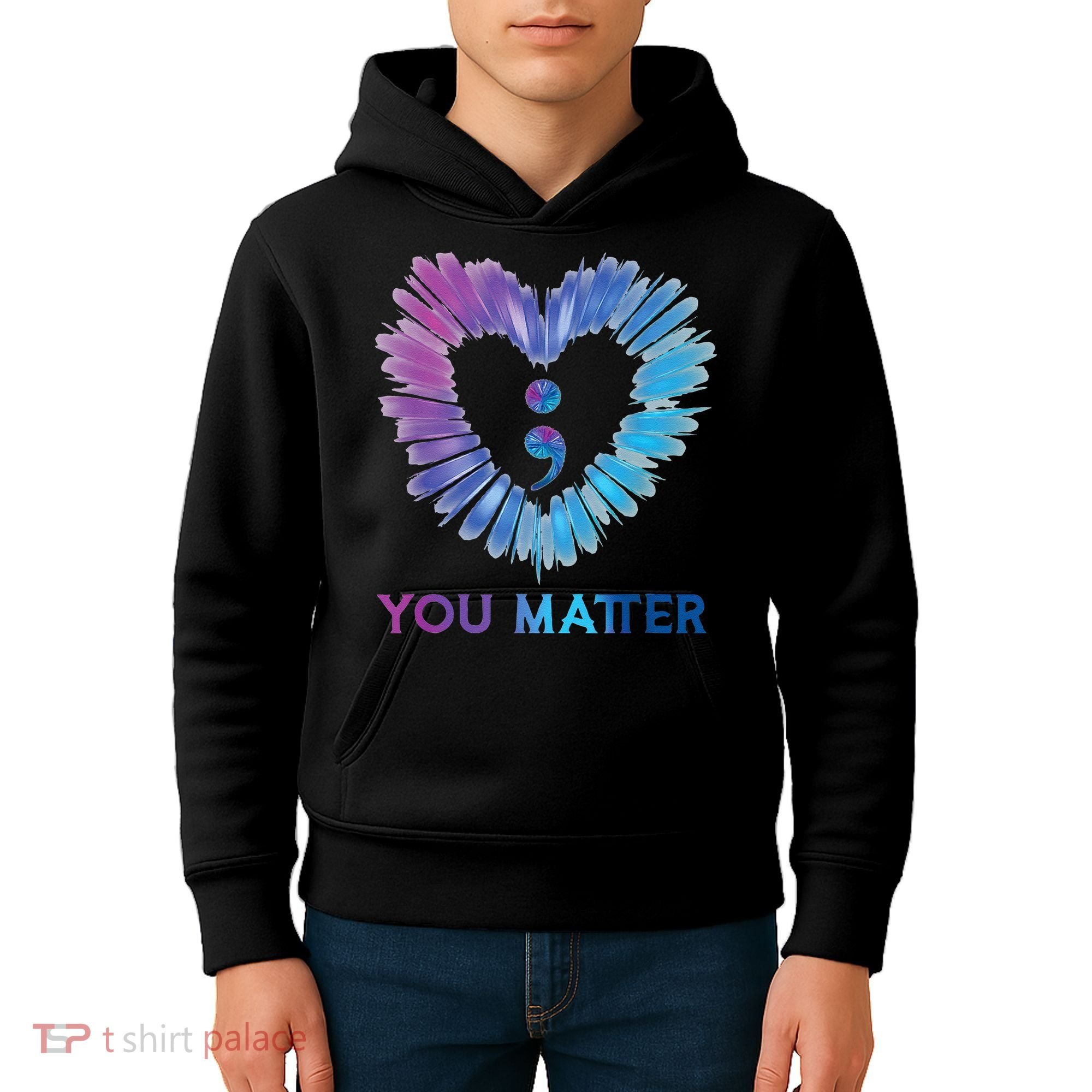 Heart You Matter 988 Suicide Prevention Awareness Kids Hoodie