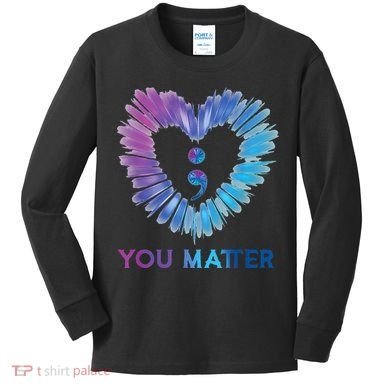 Heart You Matter 988 Suicide Prevention Awareness Kids Long Sleeve Shirt