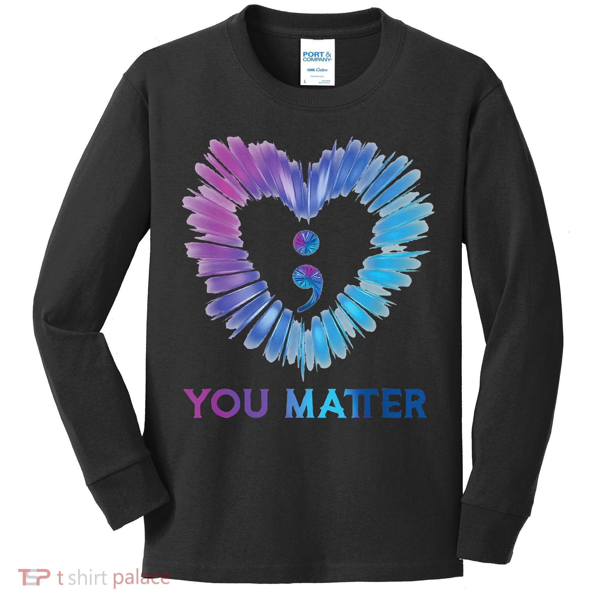 Heart You Matter 988 Suicide Prevention Awareness Kids Long Sleeve Shirt